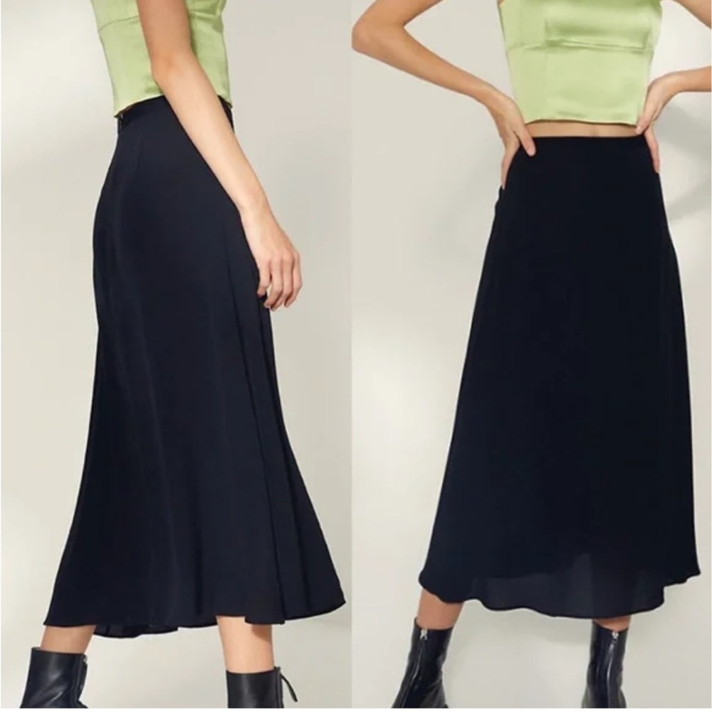 Wilfred Black Midi Skirt